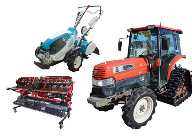 大小のあらゆる農機具を買取、販売