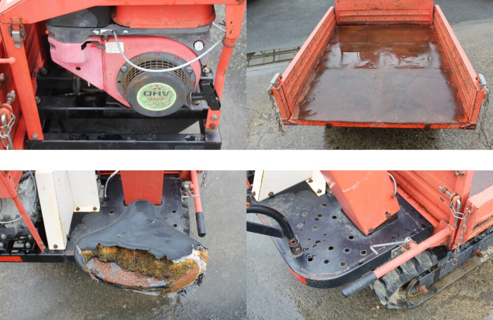 岩手　現状　売切り　サトー　運搬車　SCR2200DA　サンケー　剛力　最大作業能力500kg　中古　部品取り 【C060527】 BMトレーディング水沢 直接引取り佐藤製作所 運搬車 SCR2200DA 手動ダンプ青森県弘前市