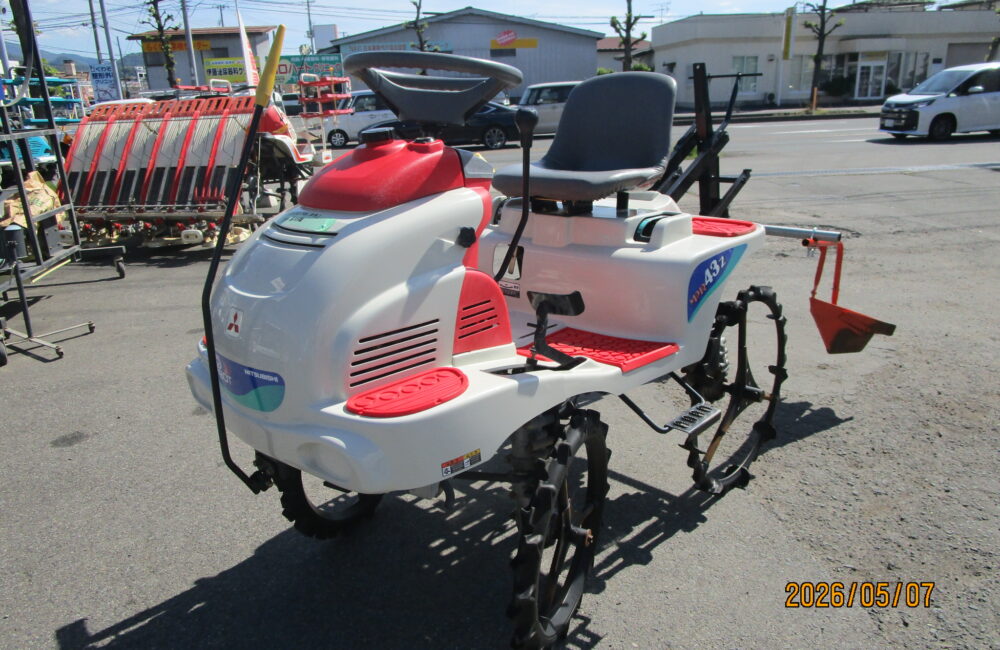 中古 田植機改造 乗用2条溝切機 （自作機） ミツビシ MPR43Z｜農家